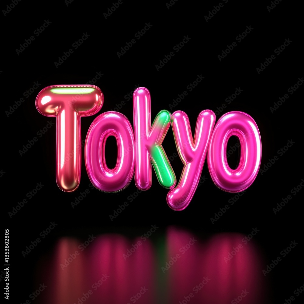 Tokyo typography on black background Tokyo typography on black background