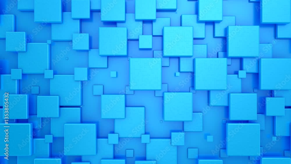 Background of Squares. Abstract motion, loop, two color, 3d rendering, 4k resolution
Background of Squares. Abstract motion, loop, two color, 3d rendering, 4k resolution