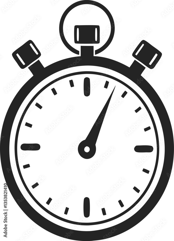 Stopwatch simple icon. Vector illustration Stopwatch simple icon. Vector illustration