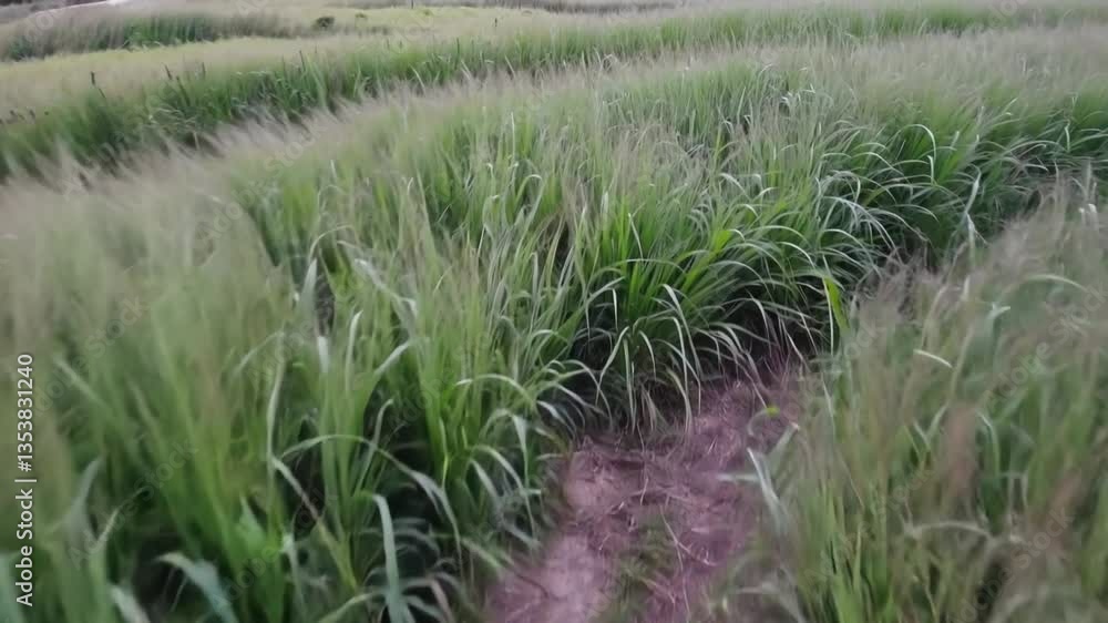 Tall Grass in Field, Natural Style, in Green and Brown Colors, Representing Nature and Landscape Tall Grass in Field, Natural Style, in Green and Brown Colors, Representing Nature and Landscape