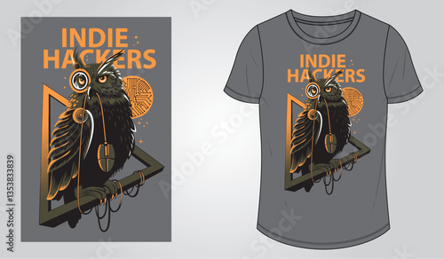 Indie hackers t shirt design mens