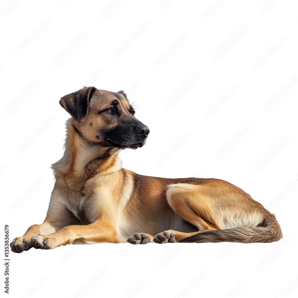 Majestic Profile of a Resting Dog with Transparent Background Majestic Profile of a Resting Dog with Transparent Background