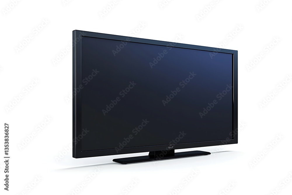 Modern flat screen television set isolated on white for home entertainment and media Modern flat screen television set isolated on white for home entertainment and media