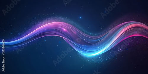 abstract background with glowing lines.Wallpaper Abstract dark blue background with wavy pattern forming elegant texture
