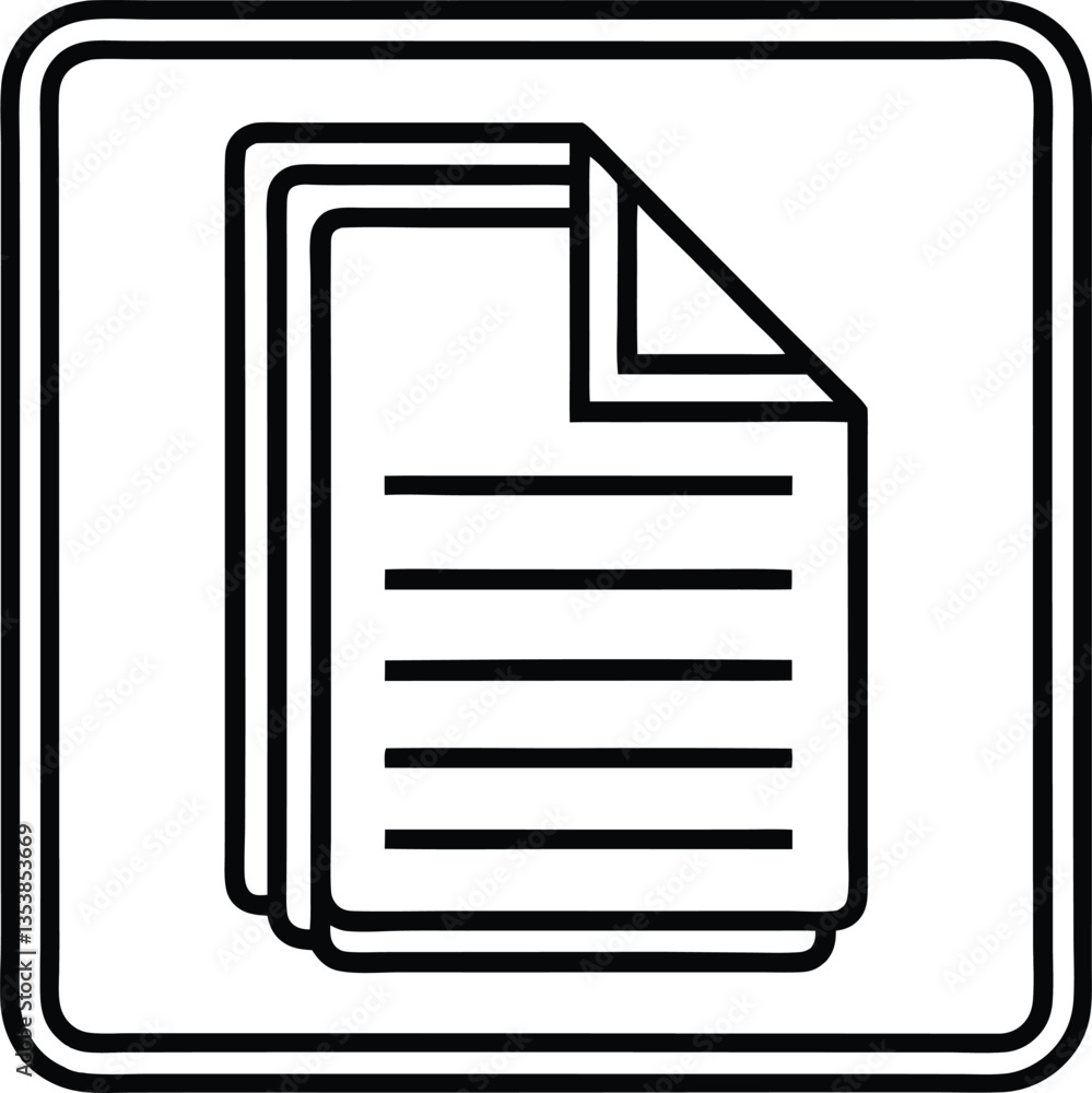 Document icon. Vector illustration Document icon. Vector illustration