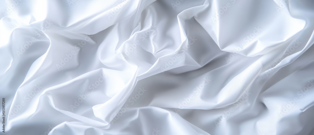 Obraz premium Abstract white draped fabric texture