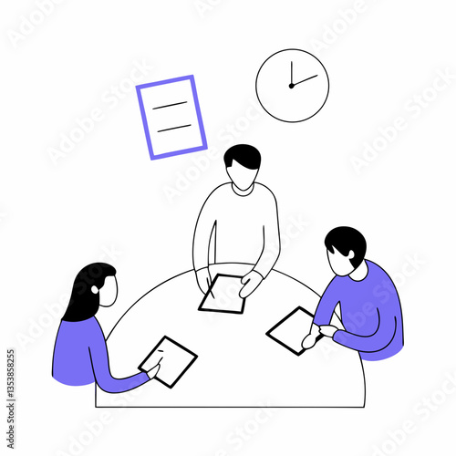 Business Collaboration Scene – Ideal for Teamwork and Office Communication Visuals