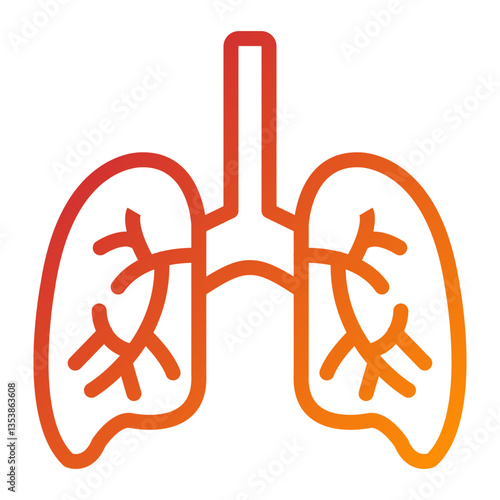 Vector Design Lungs Icon Style
