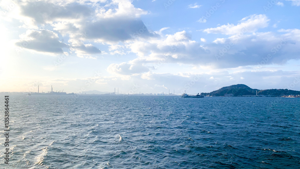 Obraz premium 大里海岸緑地の風景