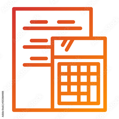 Vector Design Calculating Icon Style