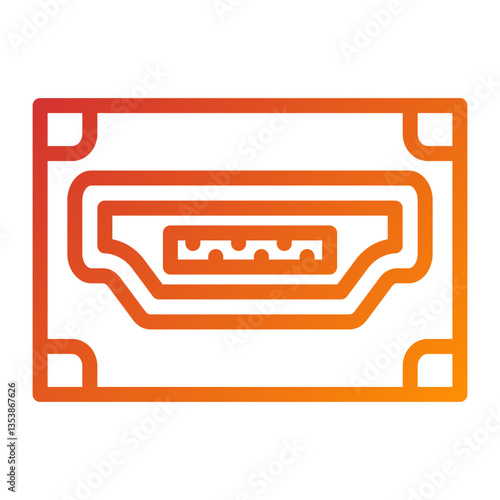Vector Design Hdmi Port Icon Style