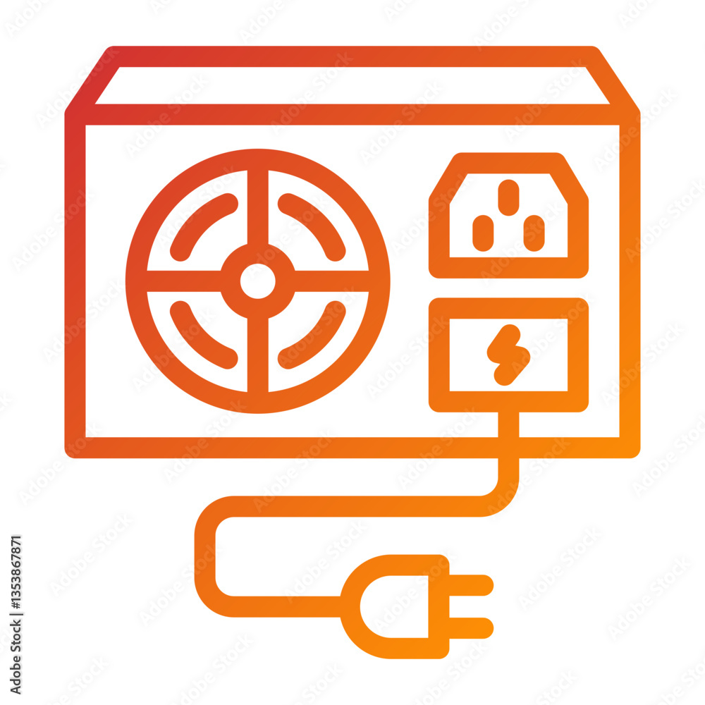 Vector Design Power Supply Icon Style Vector Design Power Supply Icon Style