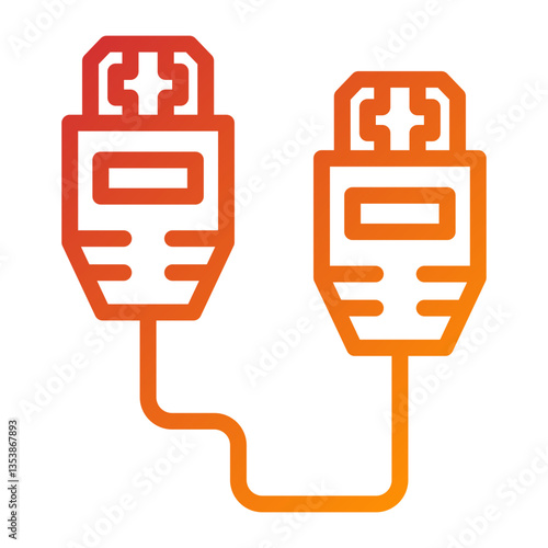 Vector Design Hdmi Cable Icon Style