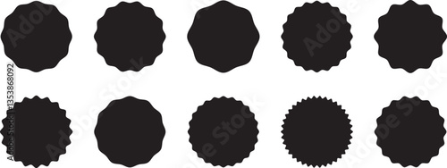 Sale price tag product badges mockup. Design elements - best for sale sticker, price tag, quality mark. Flat vector illustration isolated on white background.