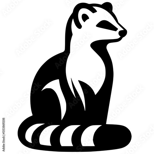 Silhouette of a ferret