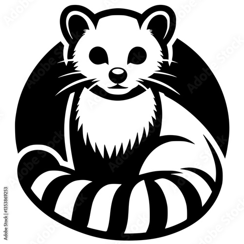 Silhouette of a ferret