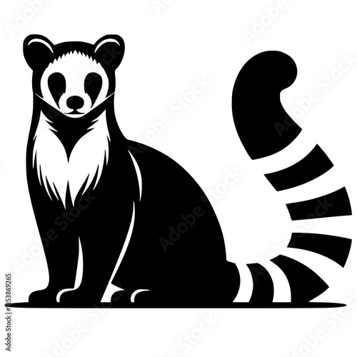 Silhouette of a ferret
