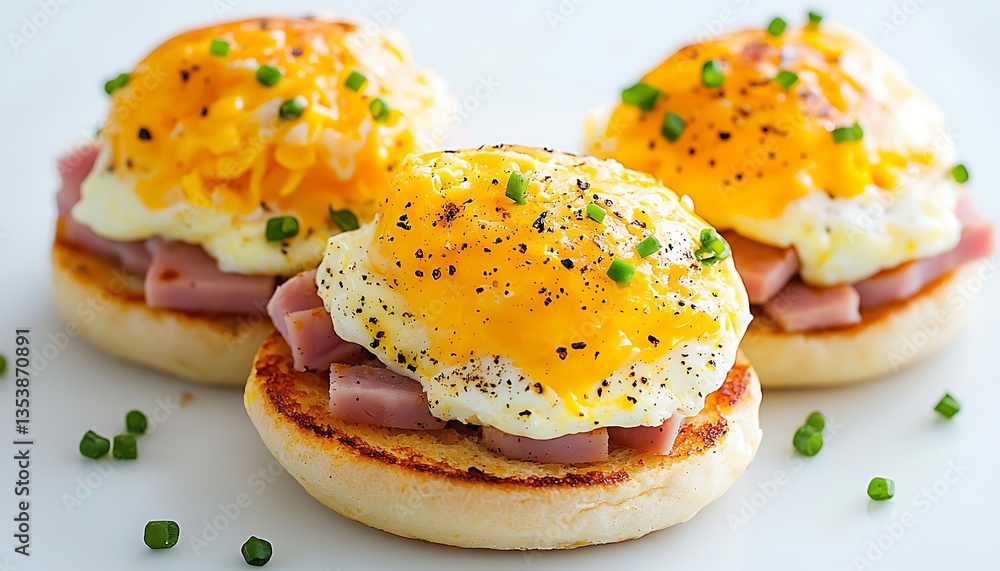 Ham & Egg Breakfast Sandwiches. (1) Ham & Egg Breakfast Sandwiches. (1)