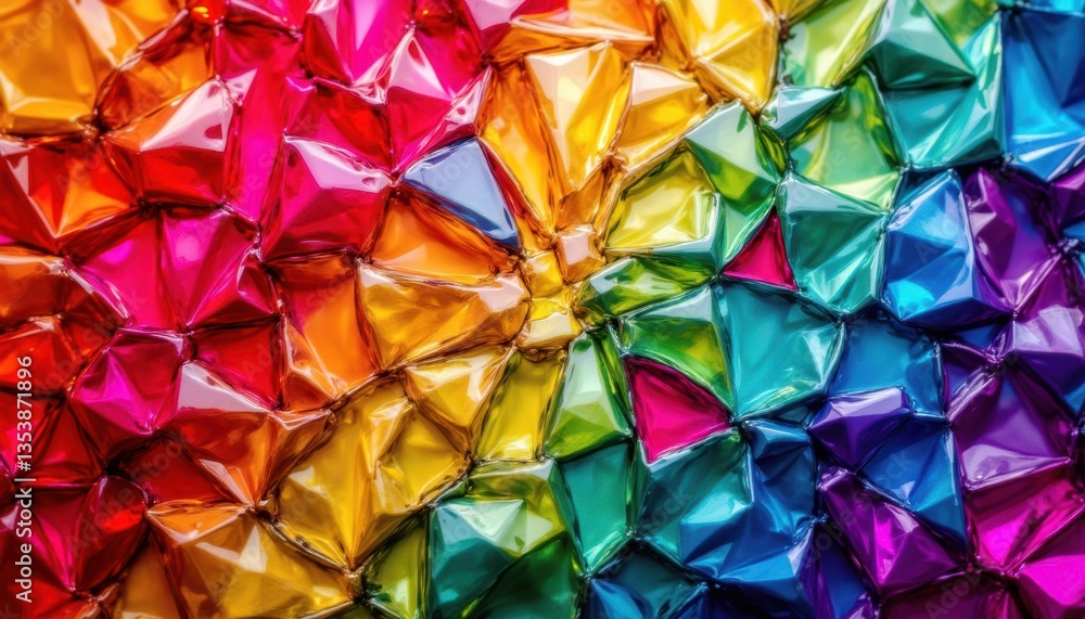 Create a visually striking image composed of interwoven, semi transparent elements that display a vibrant rainbow of colors Create a visually striking image composed of interwoven, semi transparent elements that display a vibrant rainbow of colors