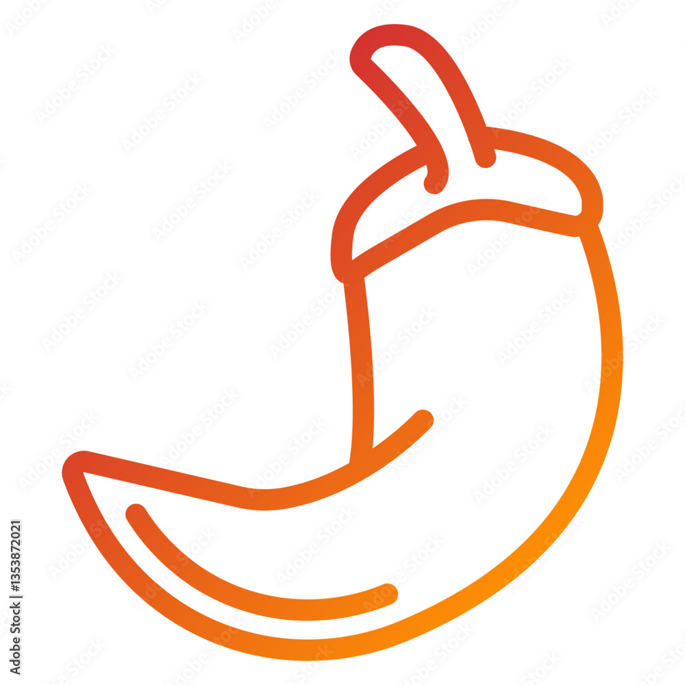 Naklejka premium Pepper Icon Style