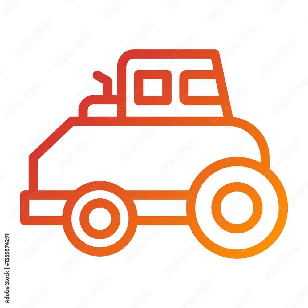 Naklejka premium Road Roller Icon Style