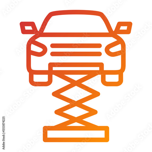 Car Lift Icon Style