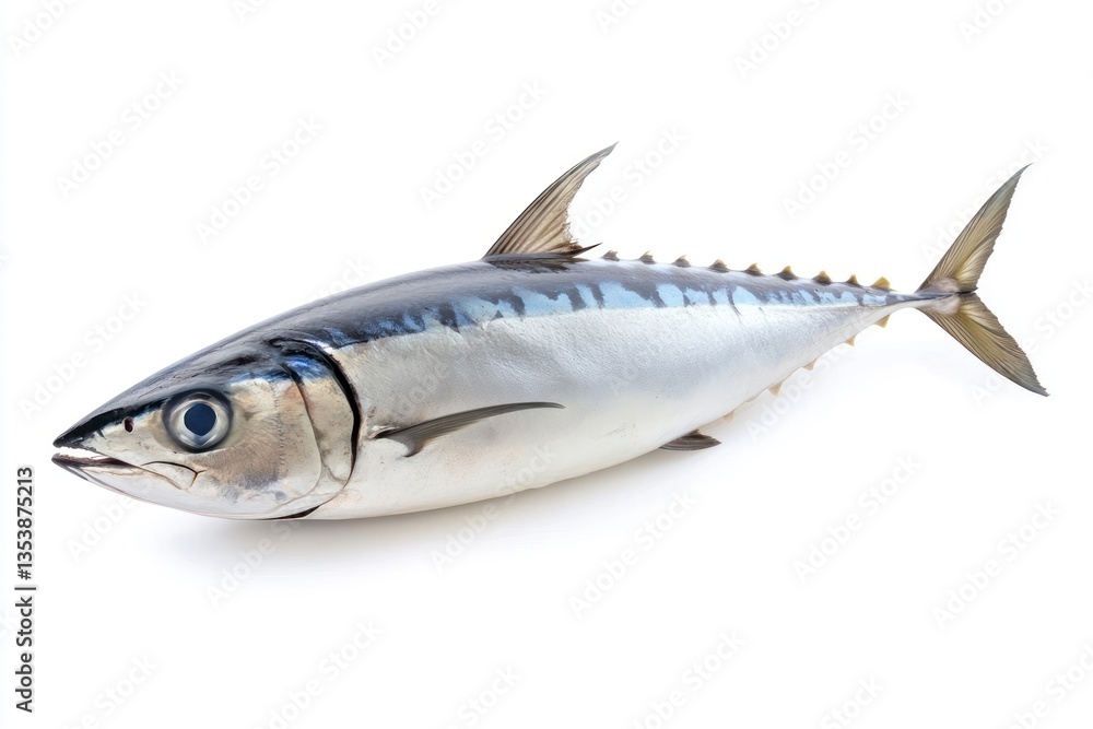 Fresh Tuna Fish Isolated on White Background Ready for Cooking Fresh Tuna Fish Isolated on White Background Ready for Cooking
