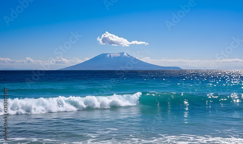 mt fuji and cherry blossoms