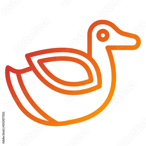 Duck Toy Icon Style