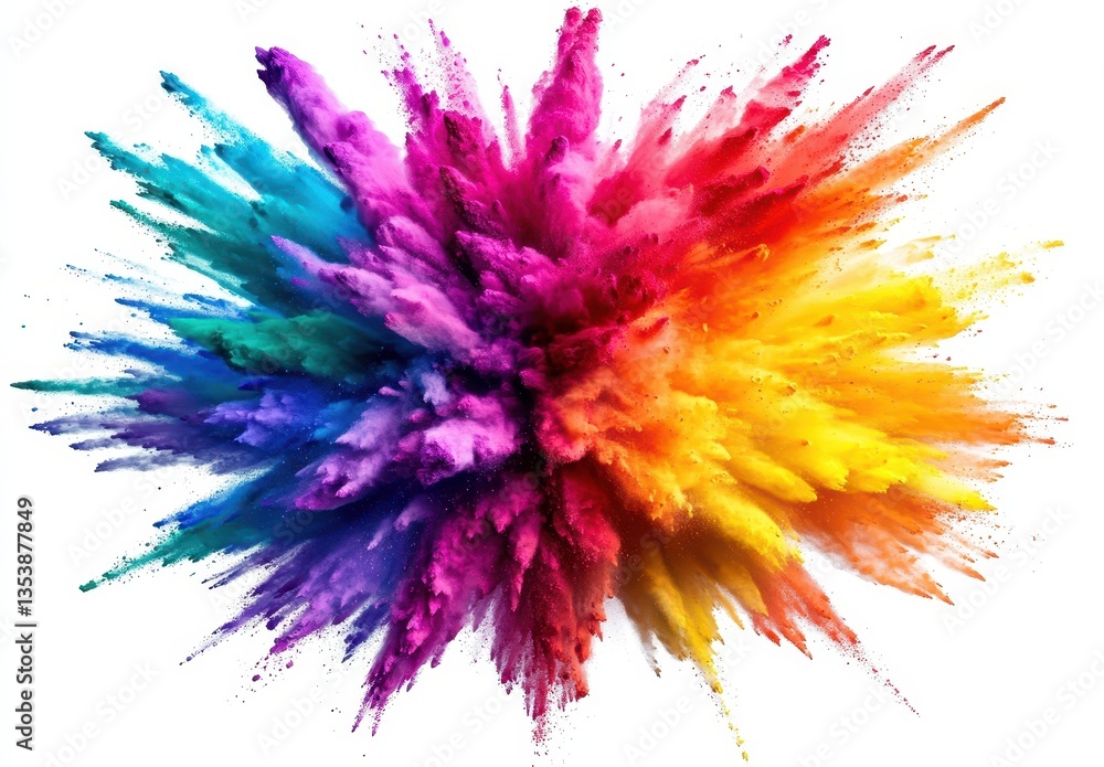 Obraz premium Vivid Color Explosion of Pigments Creating a Bright, Dynamic Abstract Background for Artistic and Creative Projects