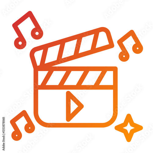 Clapperboard Icon Style