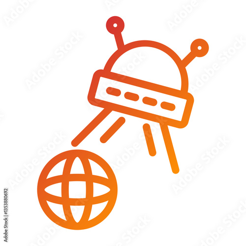 UFO Earth Icon Style