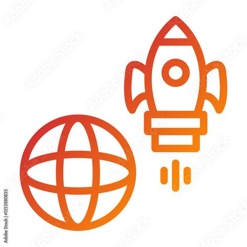 Rocket Earth Icon Style