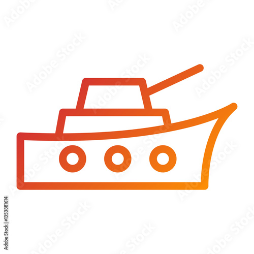 Army Ship Icon Style