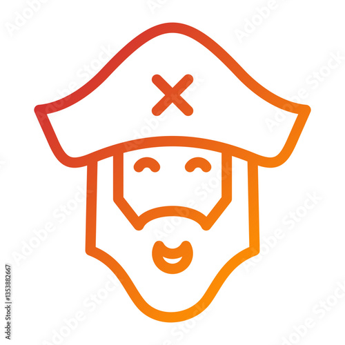 Pirate Beard Icon Style