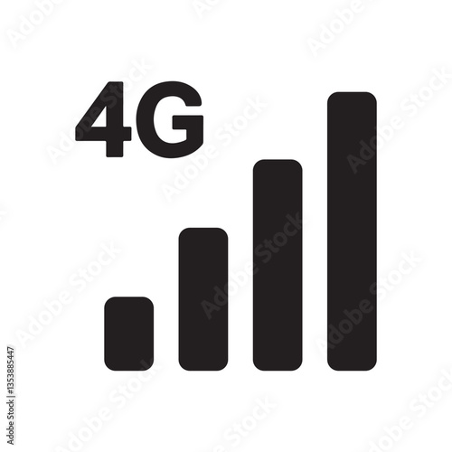 4g mobile network signal icon vector