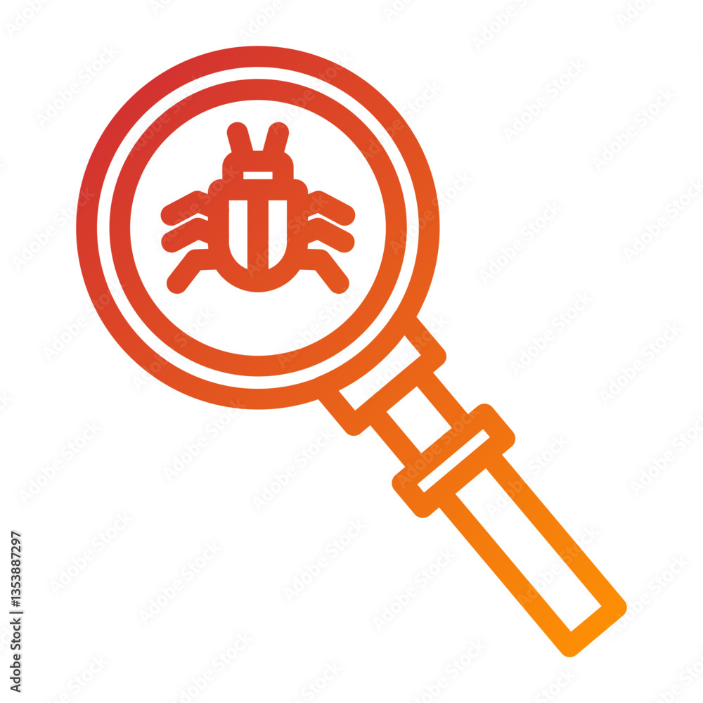 Obraz premium Bug Search Icon Style