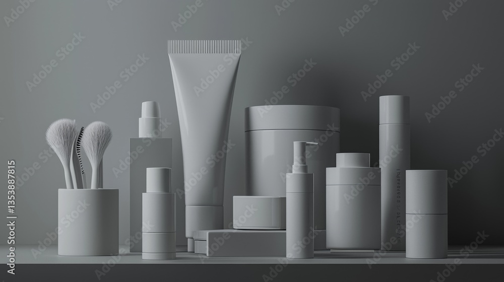Minimalist skincare product mockup. Minimalist skincare product mockup.