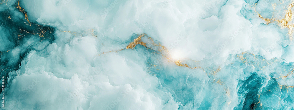 Fototapeta premium Tekstura białego marmuru z błękitnym odcieniem, tło dla projektu generative ai