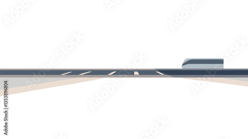 A Long Highway Cross – Endless Road Intersection in Perspective