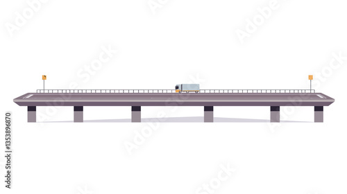 A Long Highway Cross – Endless Road Intersection in Perspective