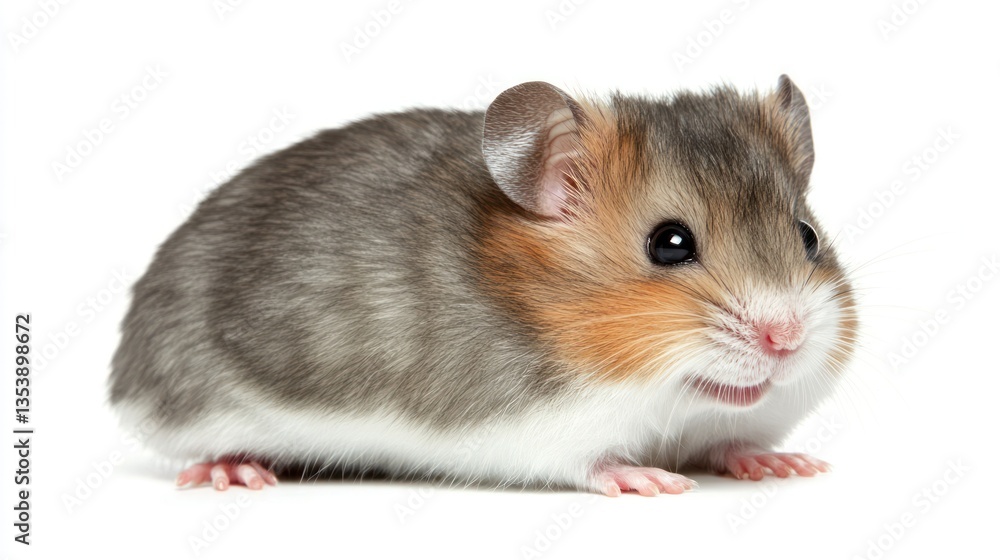 Cute hamster, studio shot, isolated on white. Use Stock photo for pet-related content Cute hamster, studio shot, isolated on white. Use Stock photo for pet-related content
