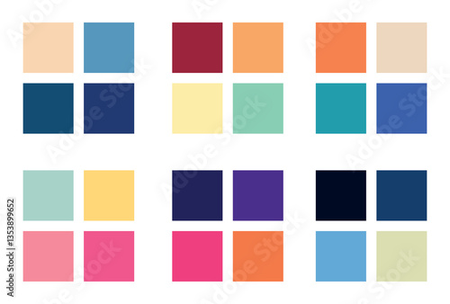 Abstract color palette Color swatches