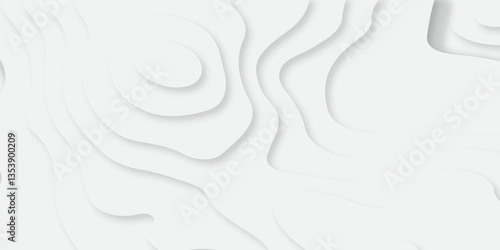 Abstract gradient layer white papercut topography luxurious stripe spiral web dynamic geometric frame modern background. modern vector illustration banner texture background.
