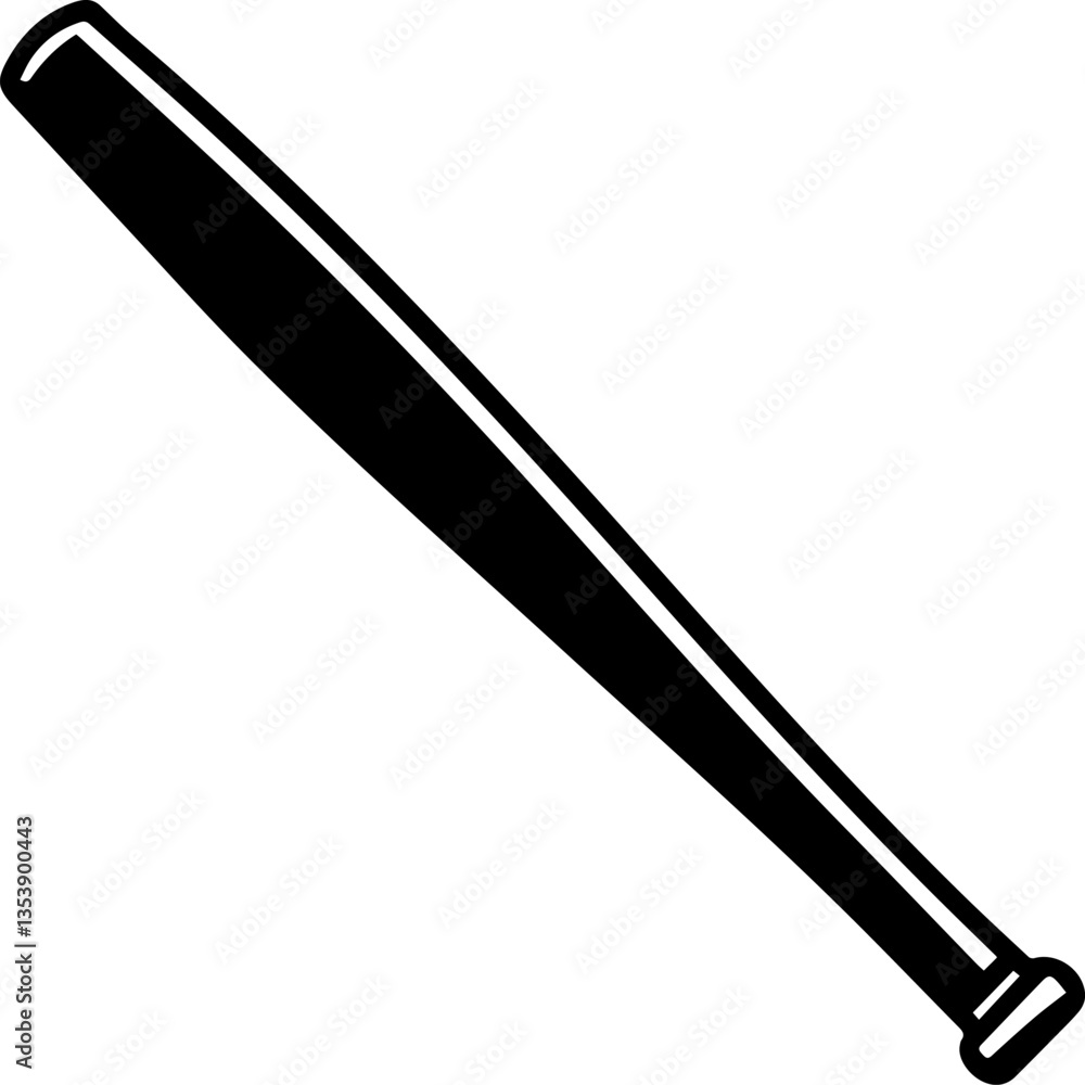 Crossed baseball bat silhouette vector illustration Crossed baseball bat silhouette vector illustration