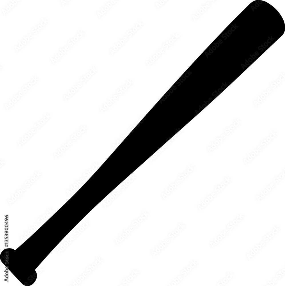Crossed baseball bat silhouette vector illustration Crossed baseball bat silhouette vector illustration