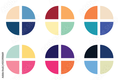 Abstract color palette Color swatches