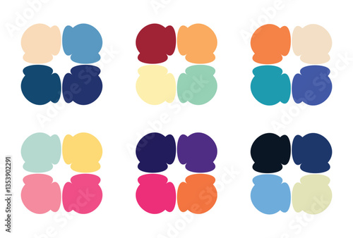 Abstract color palette Color swatches