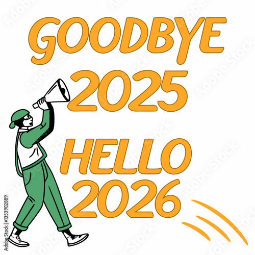 New Year Celebration Banner – 2026 Typography Art