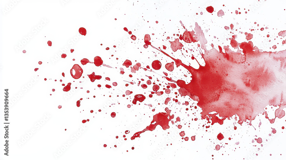 Vibrant red watercolor splashes create energetic and dynamic visual, perfect for artistic backgrounds or creative projects Vibrant red watercolor splashes create energetic and dynamic visual, perfect for artistic backgrounds or creative projects